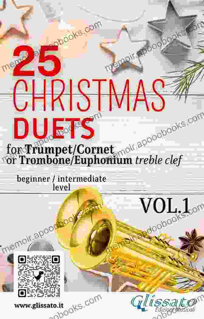 25 Christmas Duets For Trumpet Or Trombone Vol. Book Cover 25 Christmas Duets For Trumpet Or Trombone T C Vol 2: Easy For Beginner/intermediate