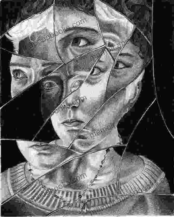 A Distorted Reflection Of A Woman's Face, Symbolizing The Fragmentation Of Her Personality Split Personality: Pink Paul Lester