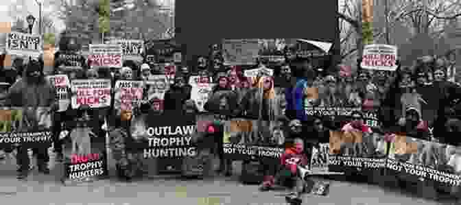 A Group Of People Protest Against Trophy Hunting. Gamed (Minnesota Caribou 4) Colleen Charles