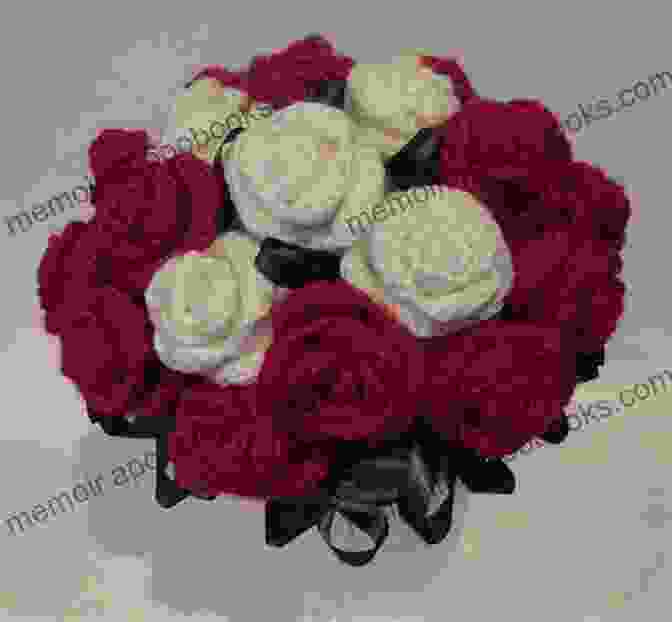 A Selection Of Colorful Knitted Flowers, Including Daisies, Roses, And Poppies, Arranged In A Charming Bouquet Knitted Spiral Flower Knitting Tutorial: How To Make Cute And Simple Knit Flower: Simple Flowers Knitting Patterns