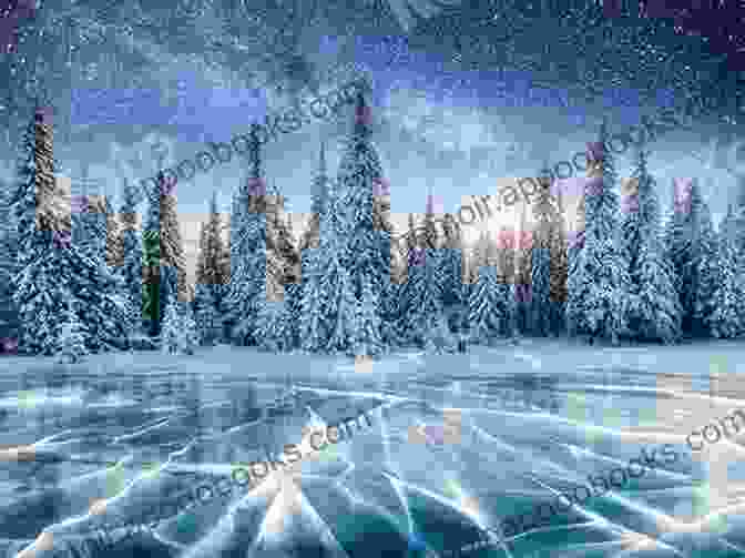 A Serene Winter Scene Of A Frozen Lake Surrounded By Snow Covered Trees Iced (Minnesota Caribou 7) Colleen Charles