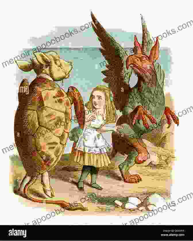 Alice And The Gryphon On Their Journey Alice S Adventures In Wonderland Illustrated