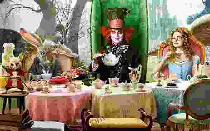 Alice And The Mad Hatter At A Tea Party Alice S Adventures In Wonderland Illustrated