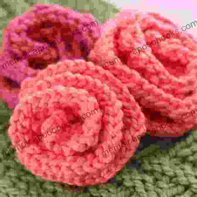 Knitted Flowers In Various Shapes And Colors How To Knit Flowers: Guide To Knit Basic Flowers For Beginner