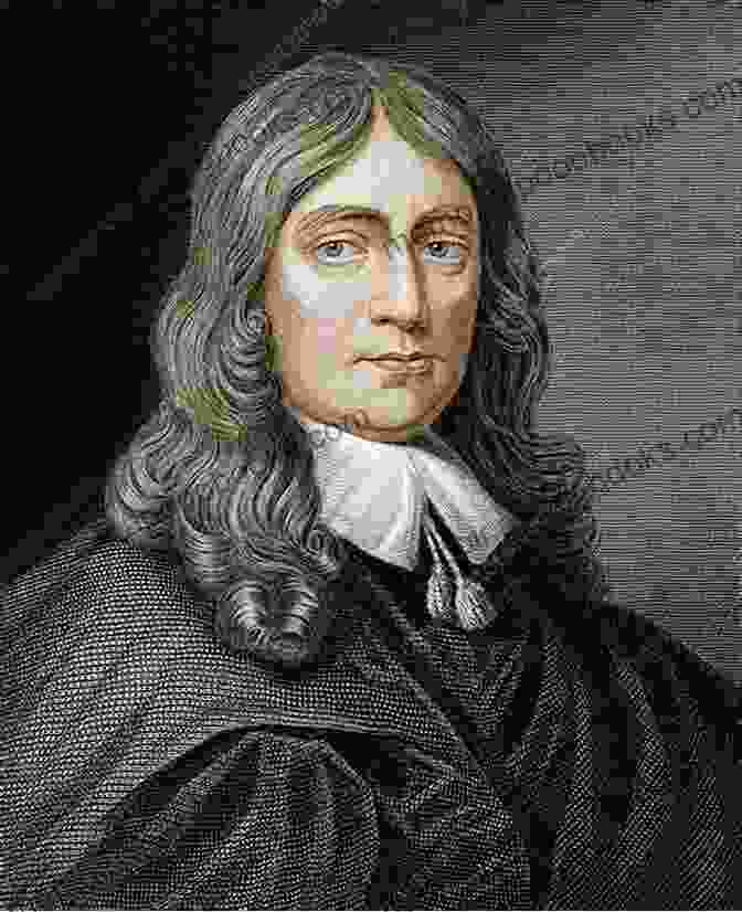 Portrait Of John Milton, A Man With Long Hair And A Beard, Wearing A Dark Robe. Early Reviews Of English Poets