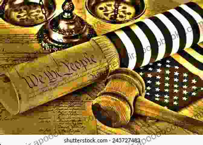 The System Of The Constitution Book Cover Featuring An Image Of The U.S. Constitution With A Gavel And Scales Of Justice In The Foreground The System Of The Constitution