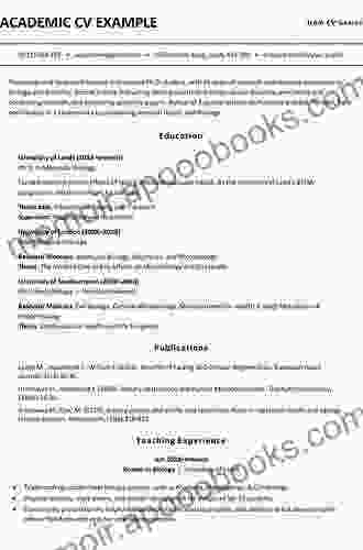 English For Academic CVs Resumes And Online Profiles (English For Academic Research)